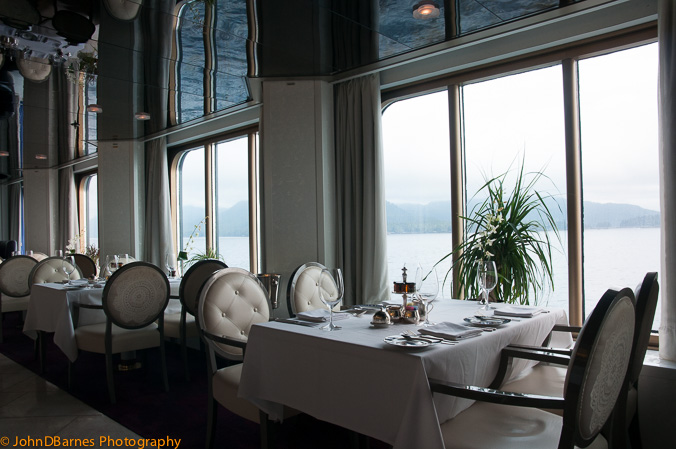 On board at Ketchikan: Pinnacle Grille at Breakfast Time